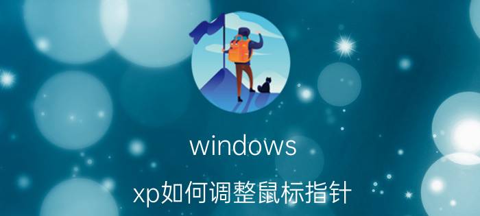 windows xp如何调整鼠标指针 cad如何更改鼠标指针？